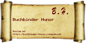 Buchbinder Hunor névjegykártya